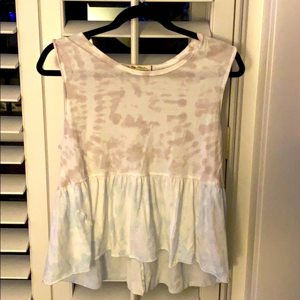 Free people cute summer top tie dye